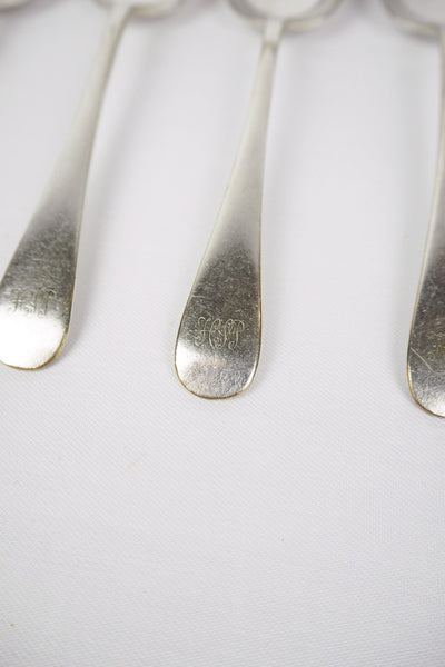 5 Antique Silver Plate Teaspoons