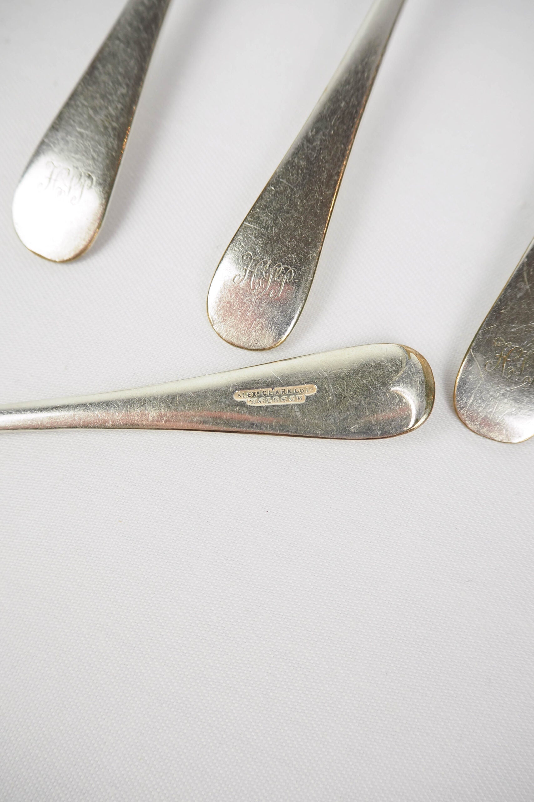 5 Antique Silver Plate Teaspoons