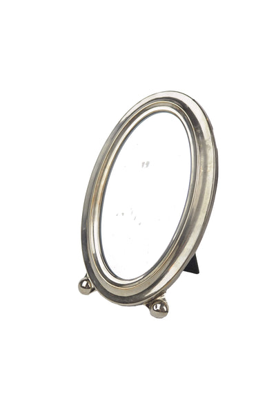 An Antique Silver Plate Framed Mirror. This antique silver plate mirror is perfect for your mantelpiece.