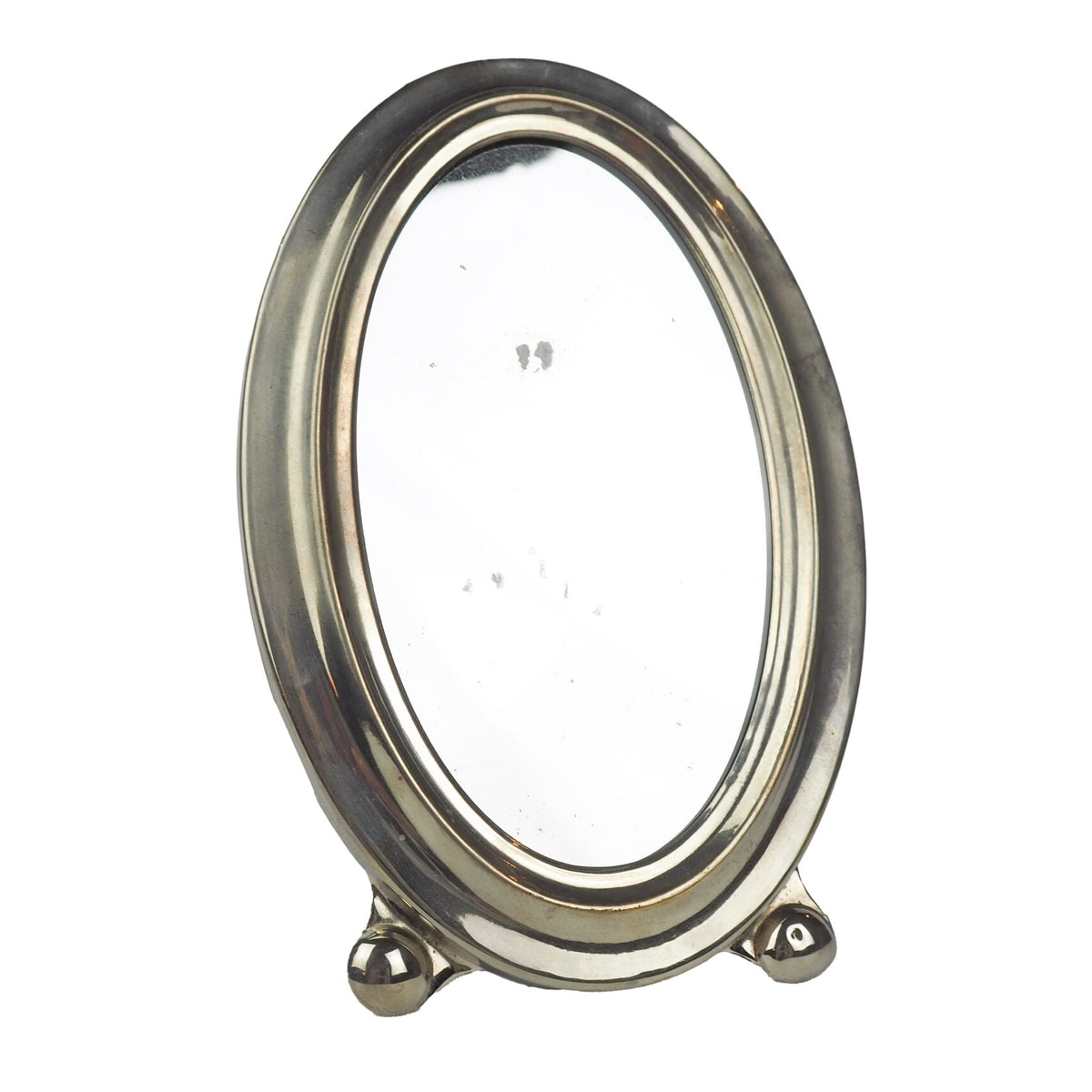 An Antique Silver Plate Framed Mirror. This antique silver plate mirror is perfect for your mantelpiece.