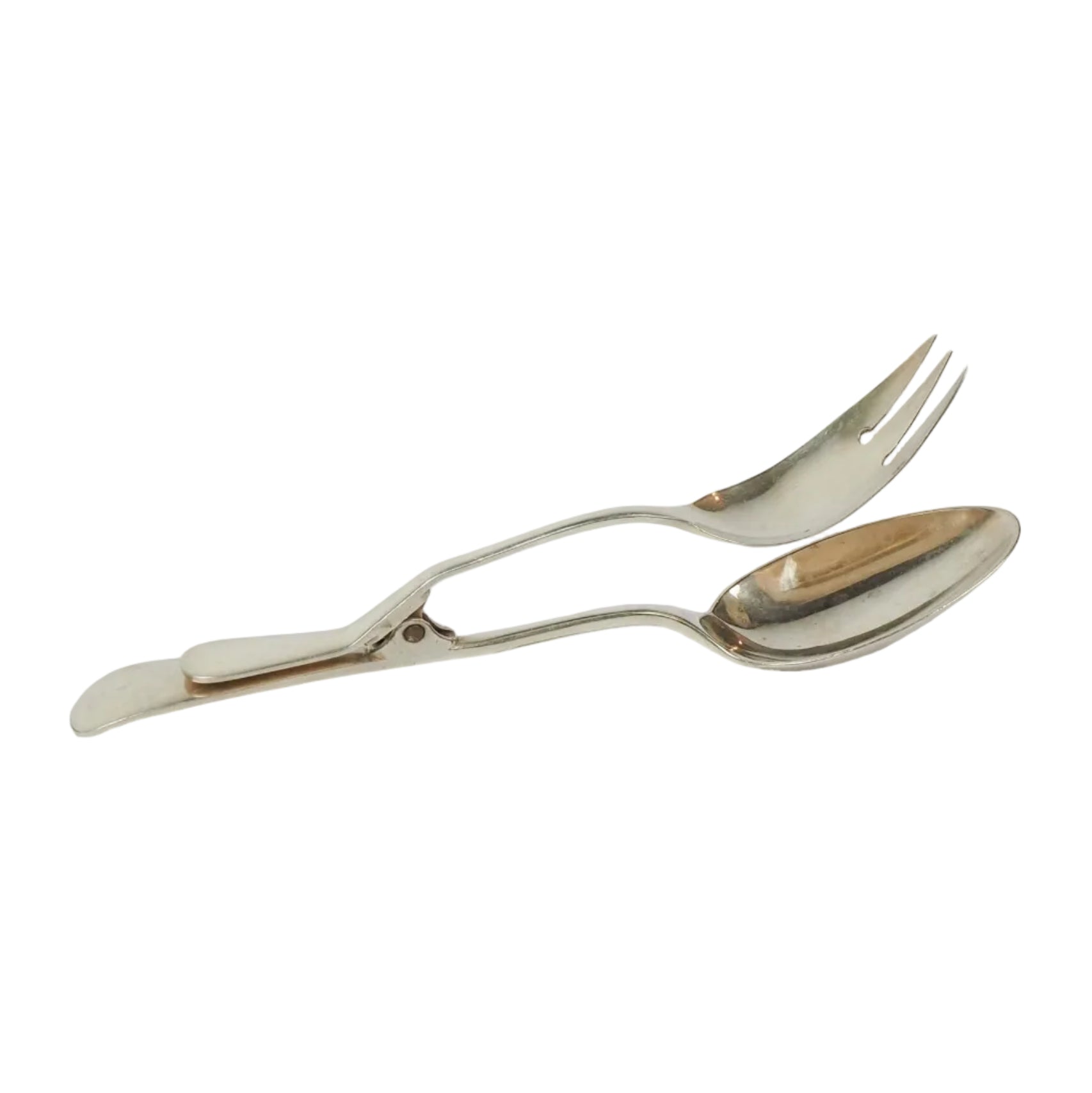 Silver Plate Hinged Salad Servers