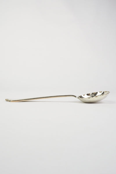 This stunning Antique Fruit Salad Spoon is the perfect piece for your kitchen. With an incredible crimped edge bowl of the spoon and a decorative handle