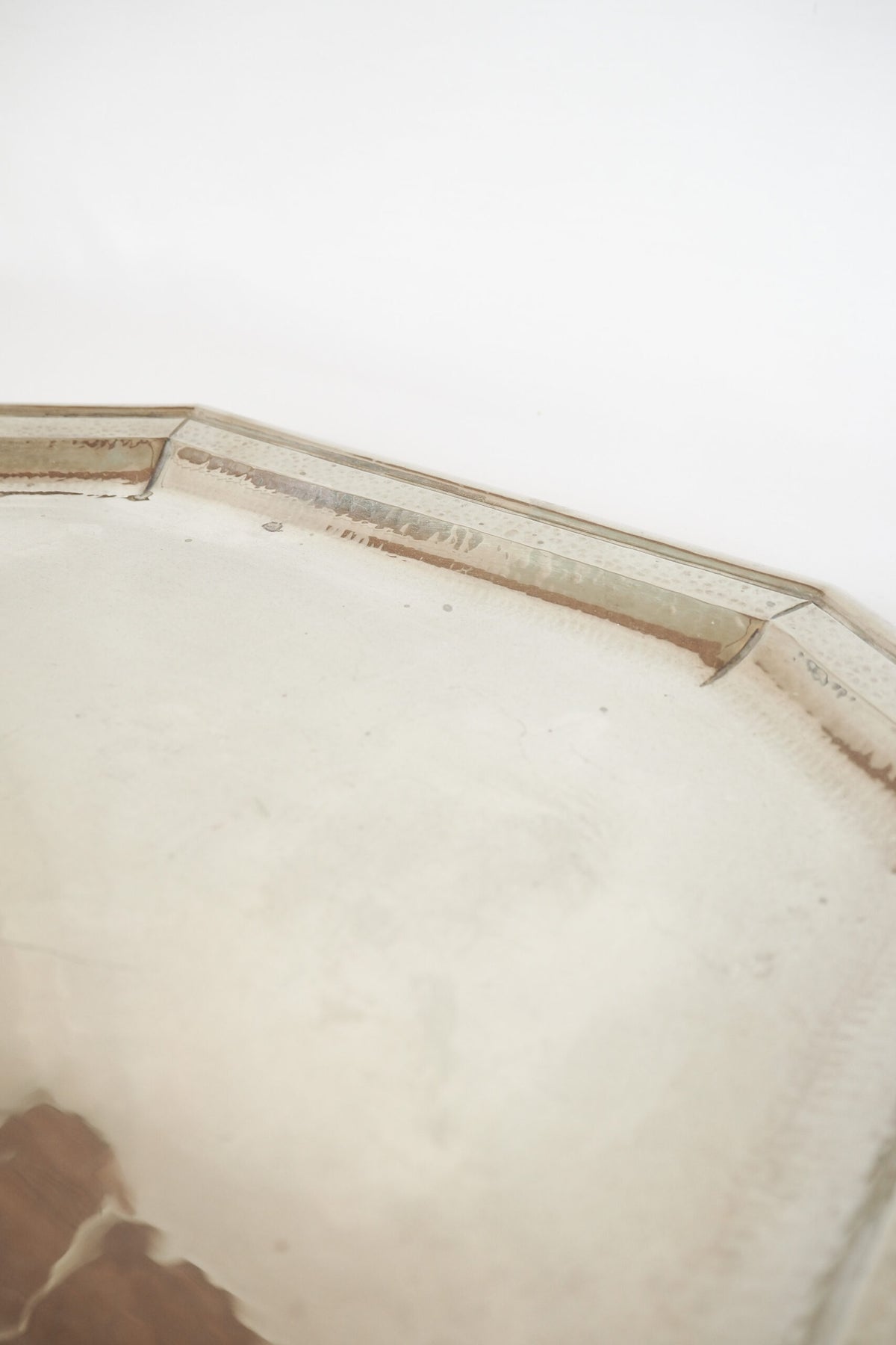 Antique Silver Plate Octagonal Tray