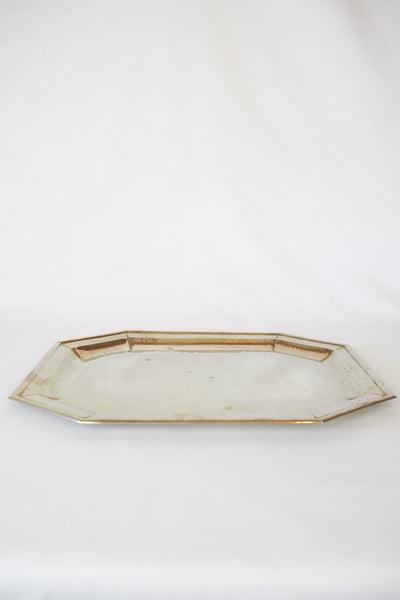 Antique Silver Plate Octagonal Tray
