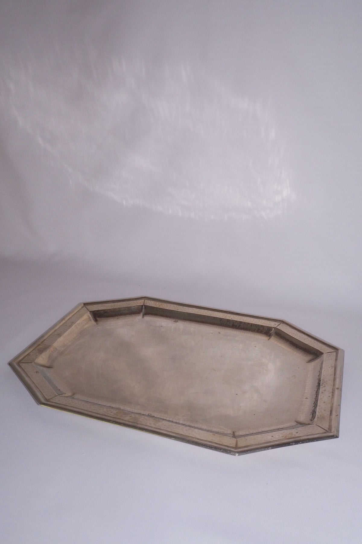 Antique Silver Plate Octagonal Tray