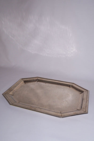 Antique Silver Plate Octagonal Tray