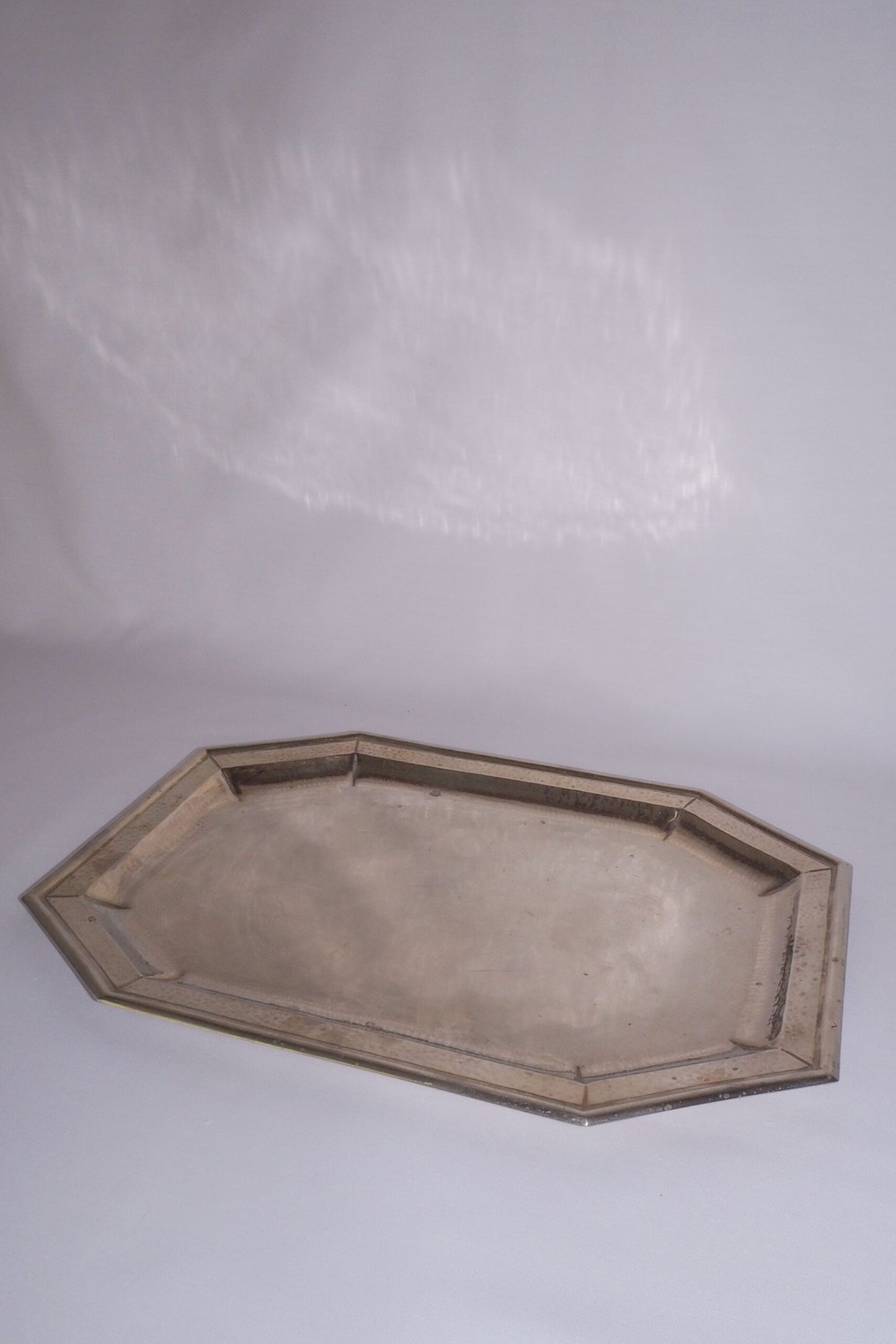 Antique Silver Plate Octagonal Tray
