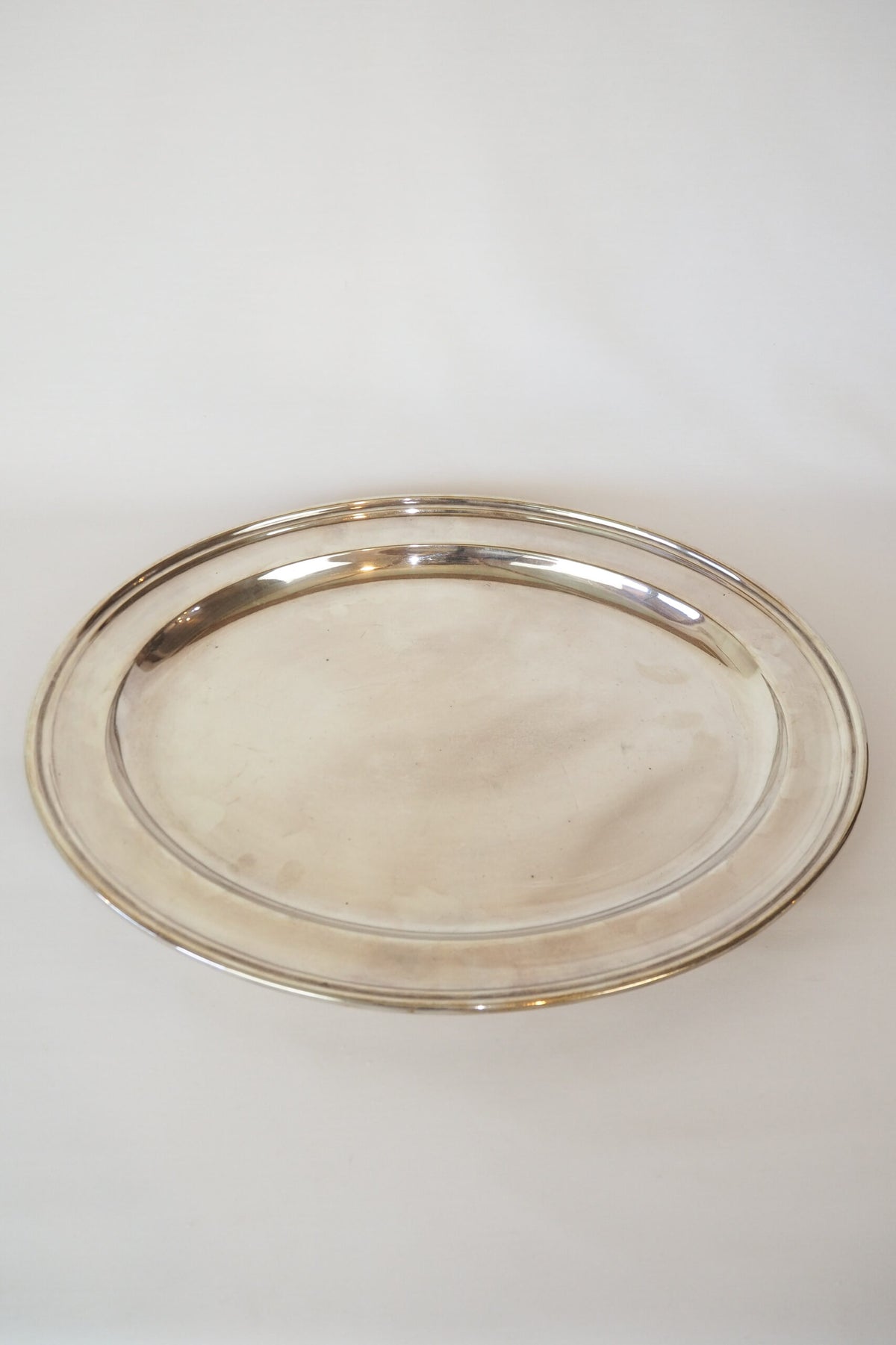 Large Antique Silver Plate Oval Tray sourced for Wildmore