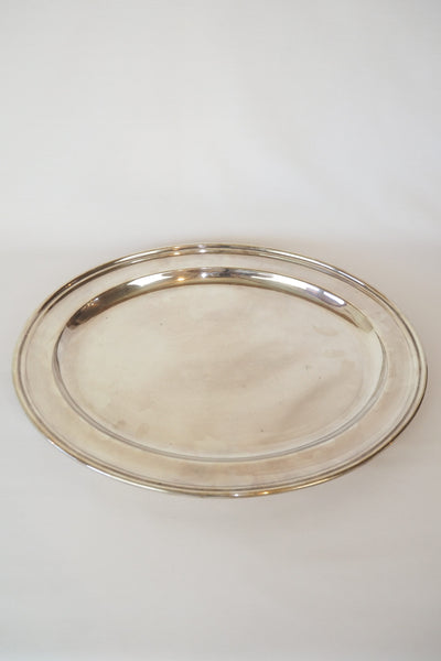 Large Antique Silver Plate Oval Tray sourced for Wildmore