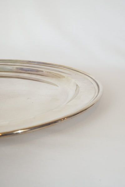 Large Antique Silver Plate Oval Tray sourced for Wildmore