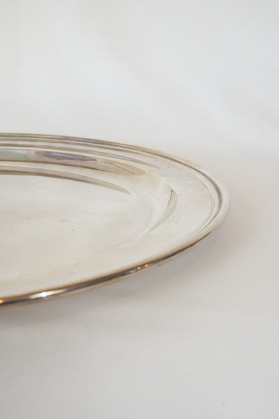 Large Antique Silver Plate Oval Tray sourced for Wildmore