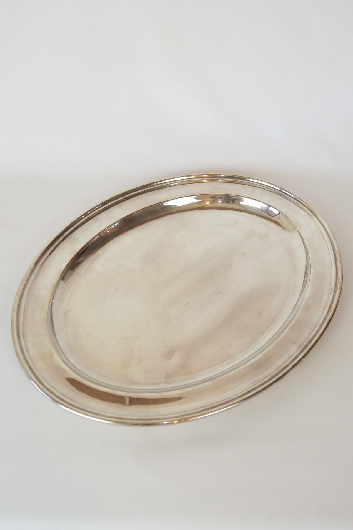 Large Antique Silver Plate Oval Tray sourced for Wildmore