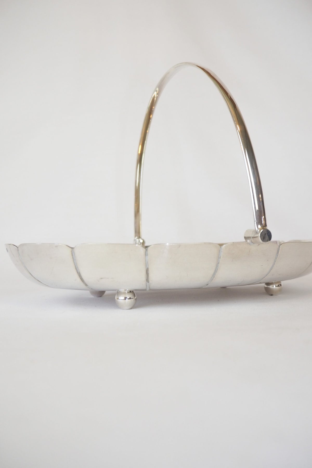 Vintage Silver Plate Serving Basket sourced by Wildmore
