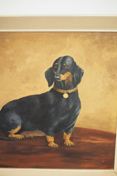A Vintage Dachshund Painting full of character and a wonderful talking piece.