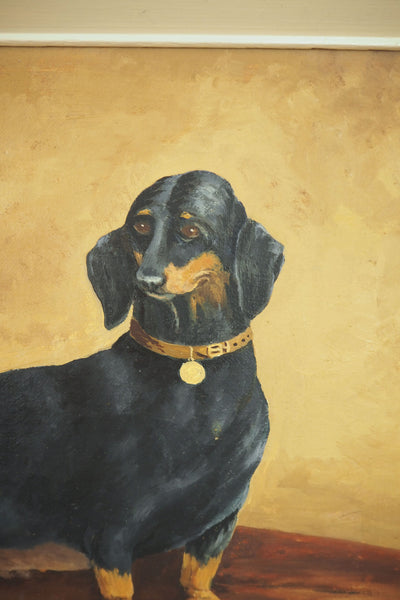 A Vintage Dachshund Painting full of character and a wonderful talking piece.