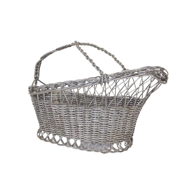 This Vintage Silver Plate Wine Bottle Holder is a great centrepiece for your party. The elegant style gives this silver plate wine server timeless appeal.
