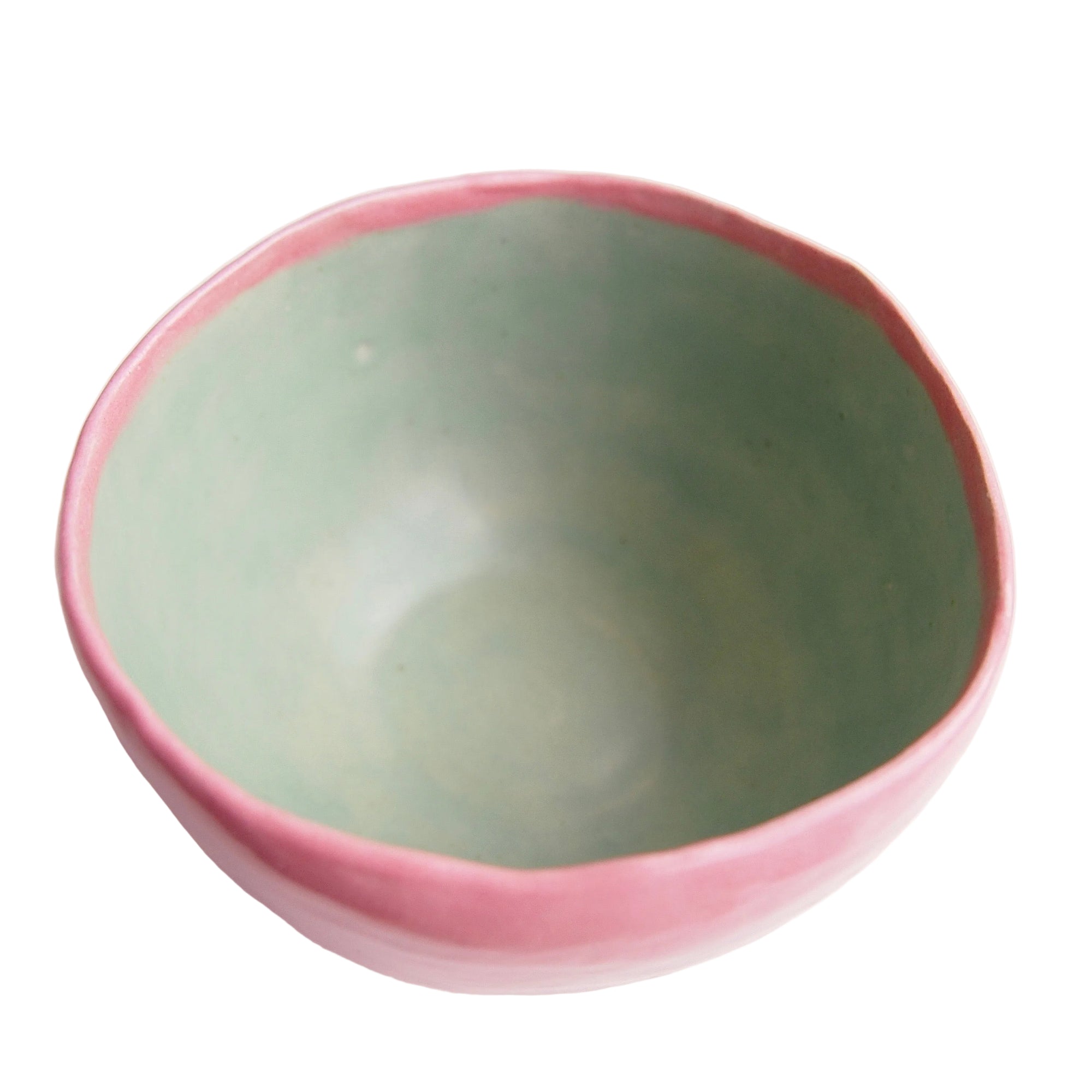 Handmade Pastel Pink and Turquoise Ice Cream Ring Bowls