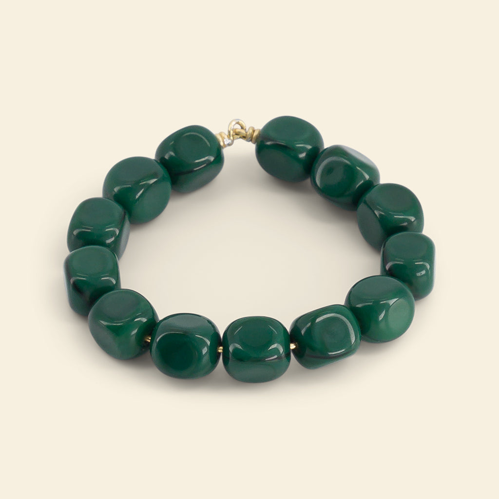 The Emerald & Daffodil Beaded Napkin Rings (set of 4)