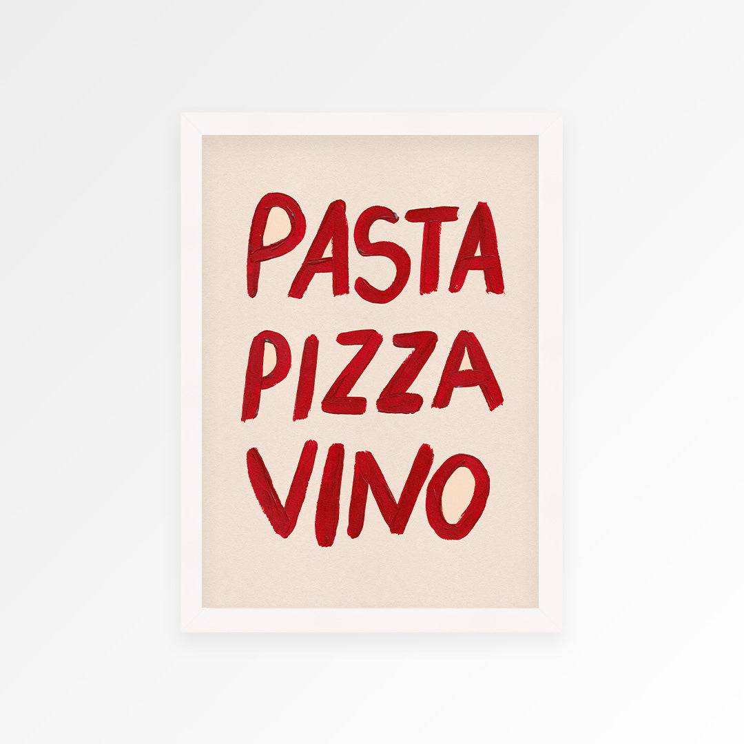 Pasta Pizza Vino Print
