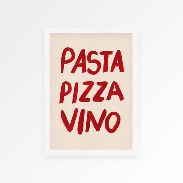 Pasta Pizza Vino Print