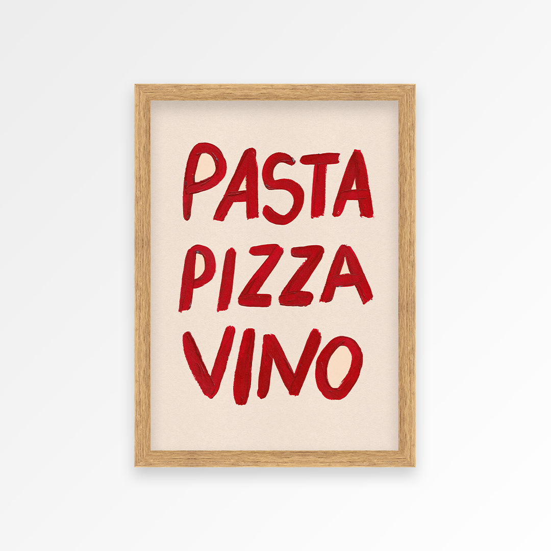 Pasta Pizza Vino Print