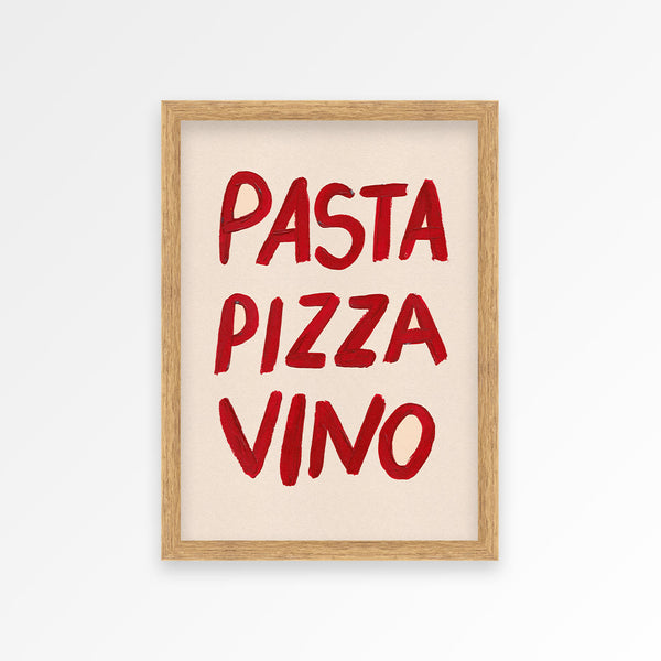Pasta Pizza Vino Print
