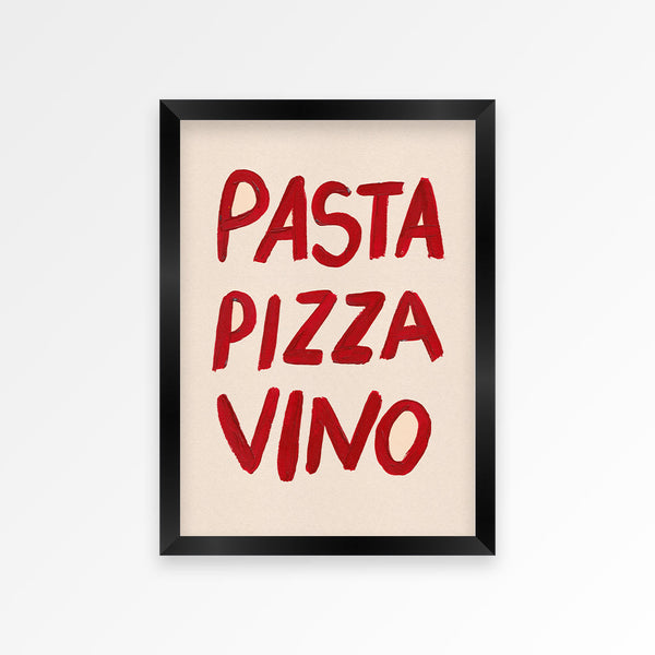 Pasta Pizza Vino Print