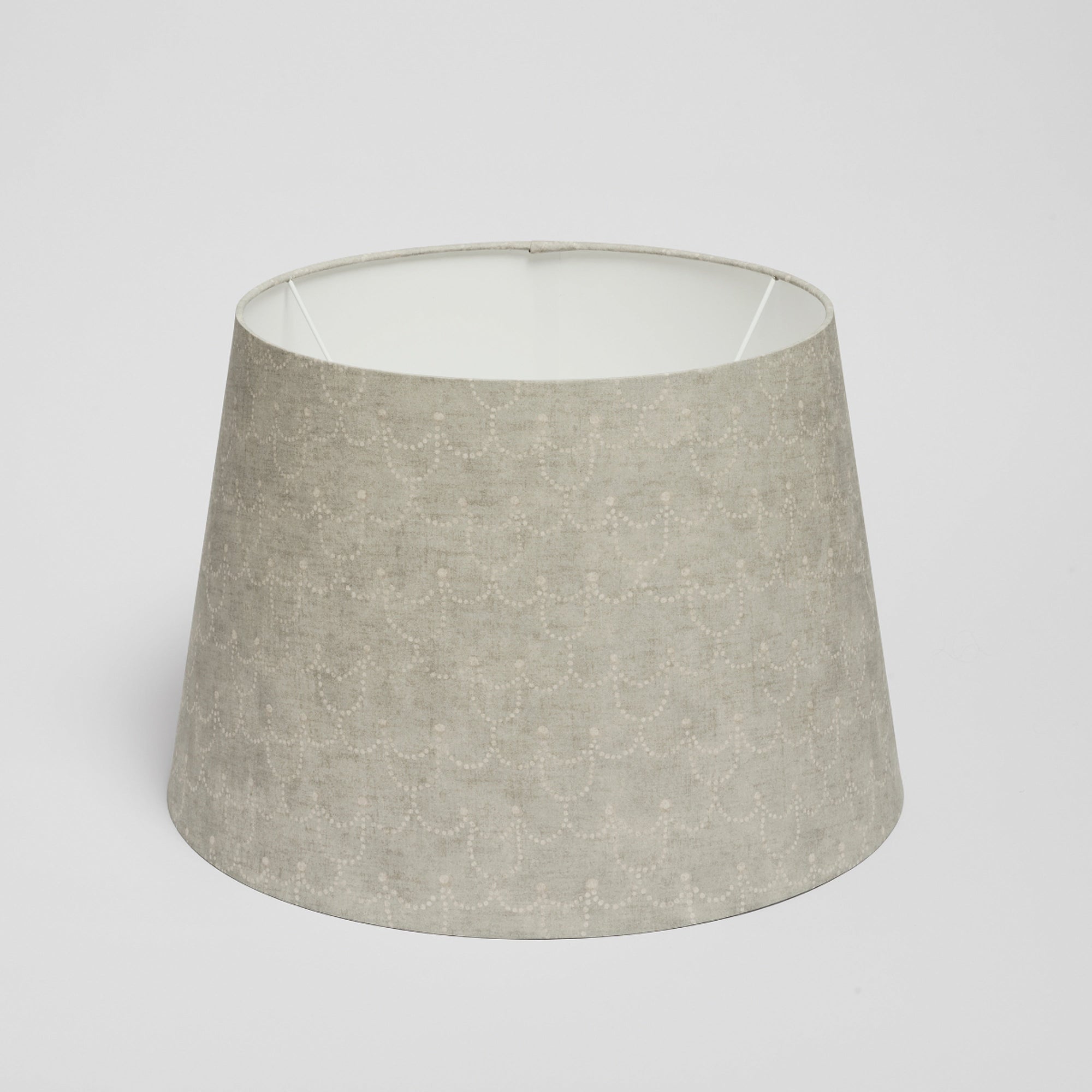 18” Empire Lampshade Pearl Chain – GRIGIO
