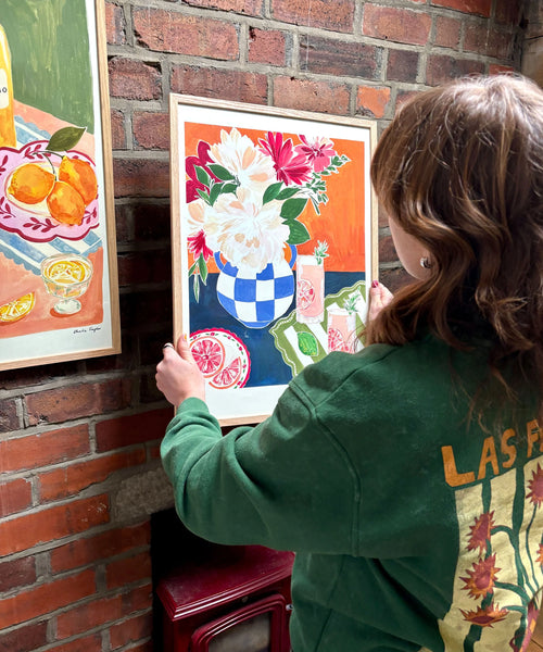 Peonies and Palomas' Print
