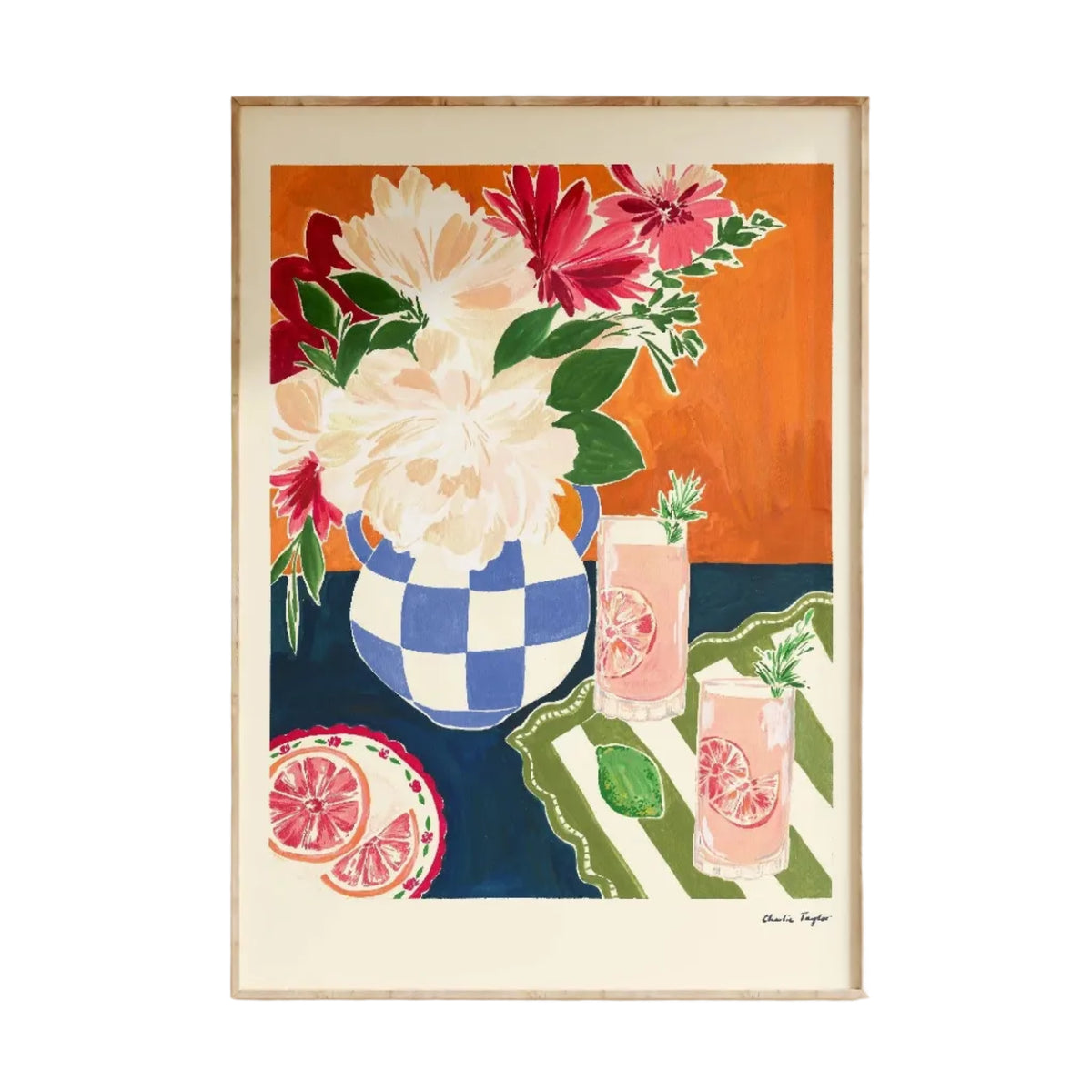 Peonies and Palomas' Print