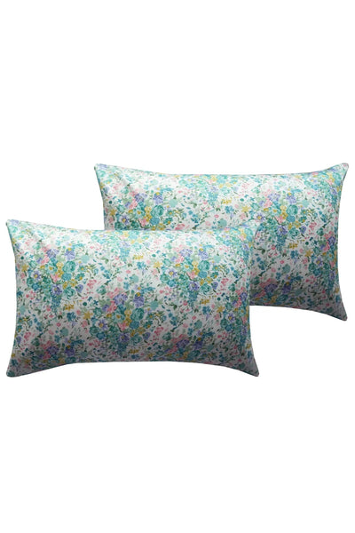 Housewife Pillowcase Made With Liberty Fabrics & Bridgerton Bouquet Parade Green