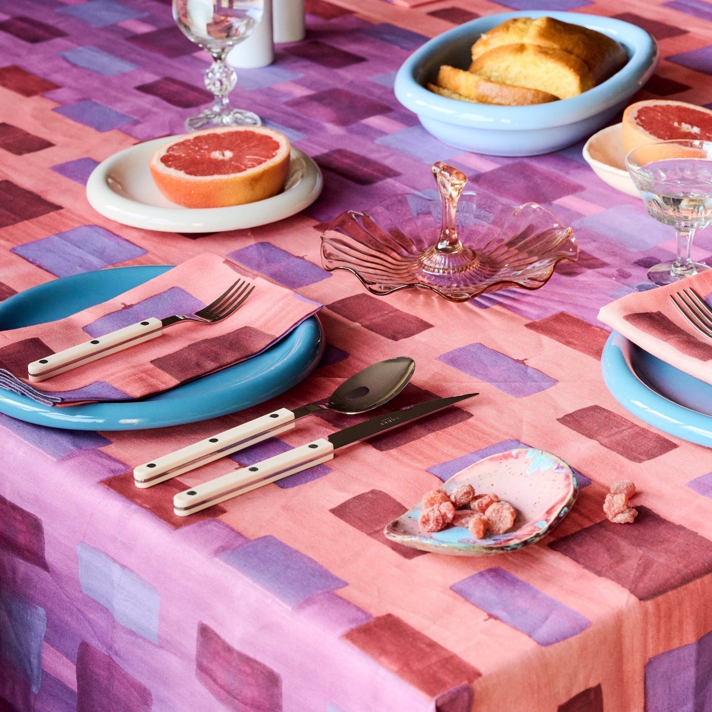 Pink Tapestry Tablecloth