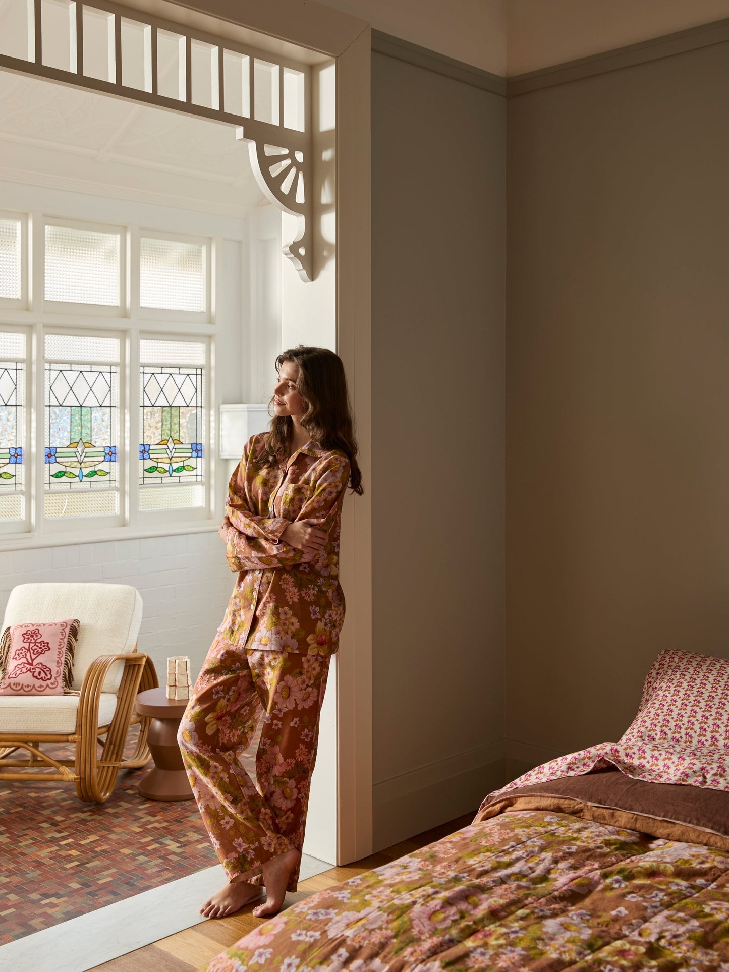Buttercup Rust Linen Pyjama Set