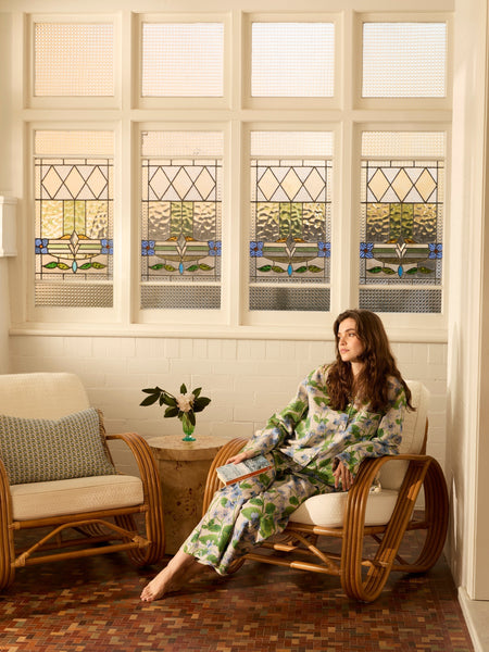 Lilas Blue Linen Pyjama Set