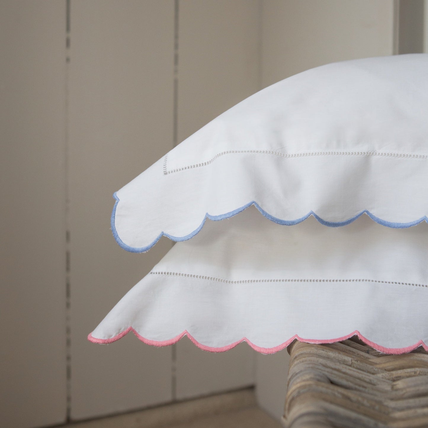 Pink Scallop Pillowcase
