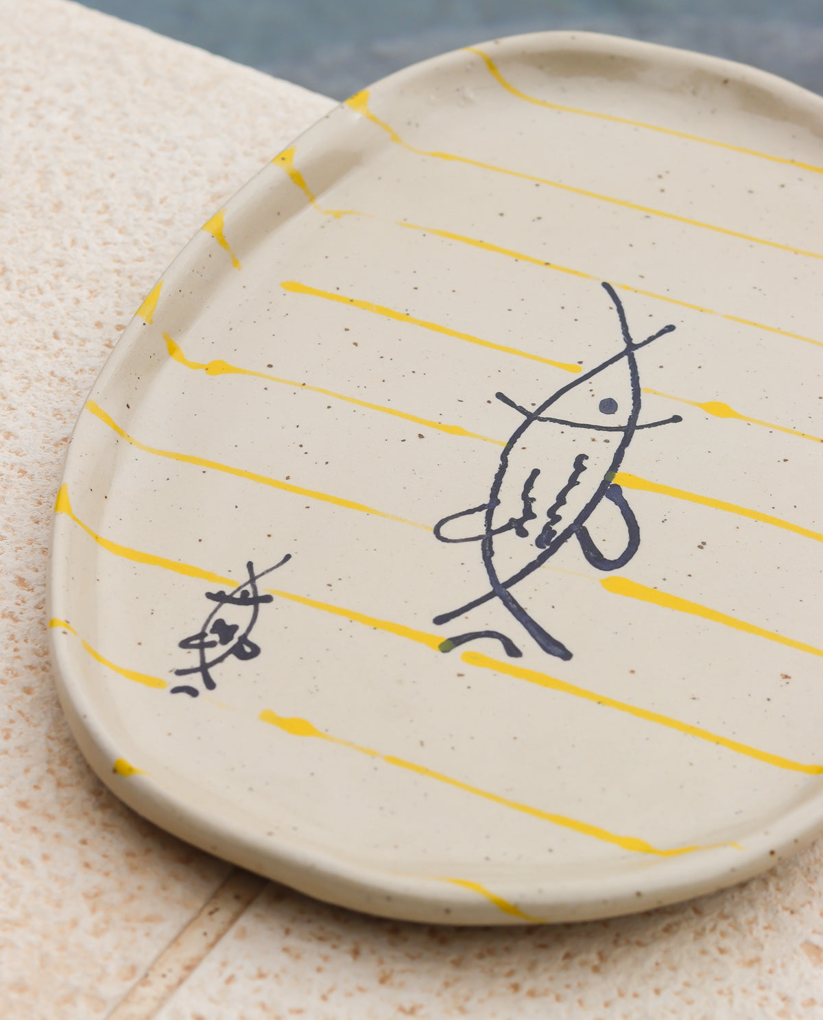 Oval Summer Splash plate