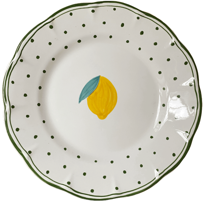 Plumetis Plate Lemon Green - 25cm