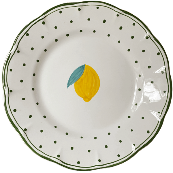 Plumetis Plate Lemon Green - 25cm