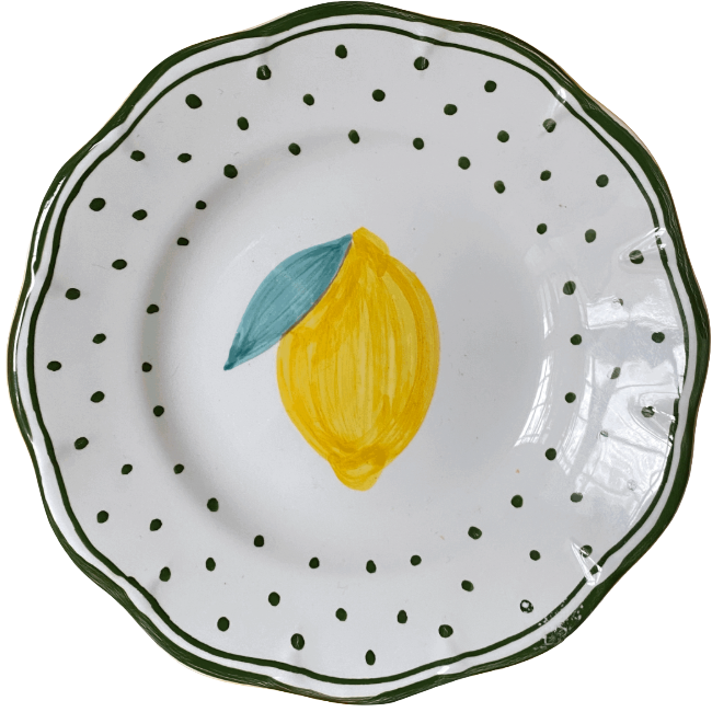 Plumetis Plate Lemon Green - 16cm