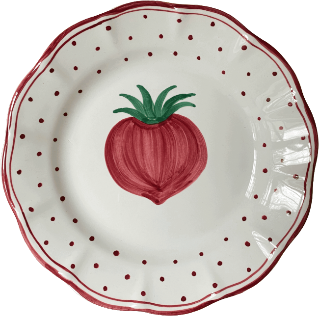 Plumetis Plate, Tomato Red - 20cm