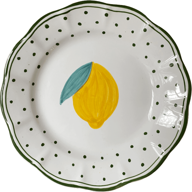 Plumetis Plate Lemon Green - 20cm