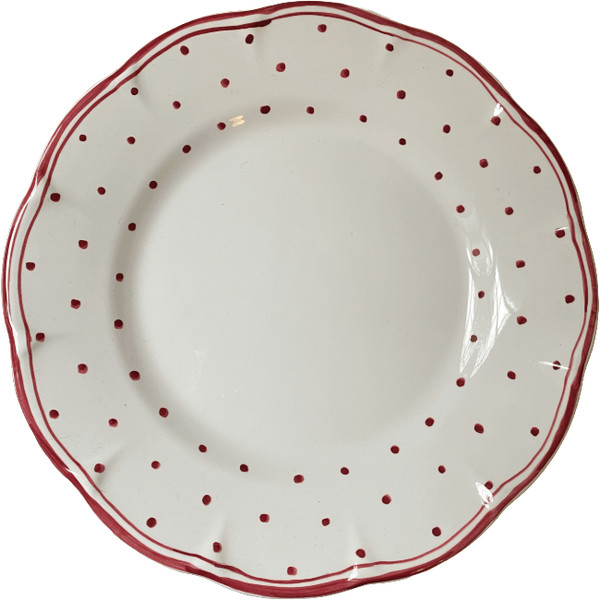 Plumetis Plate, Red - 25cm