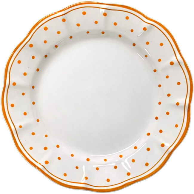 Plumetis Plate, Orange - 25cm