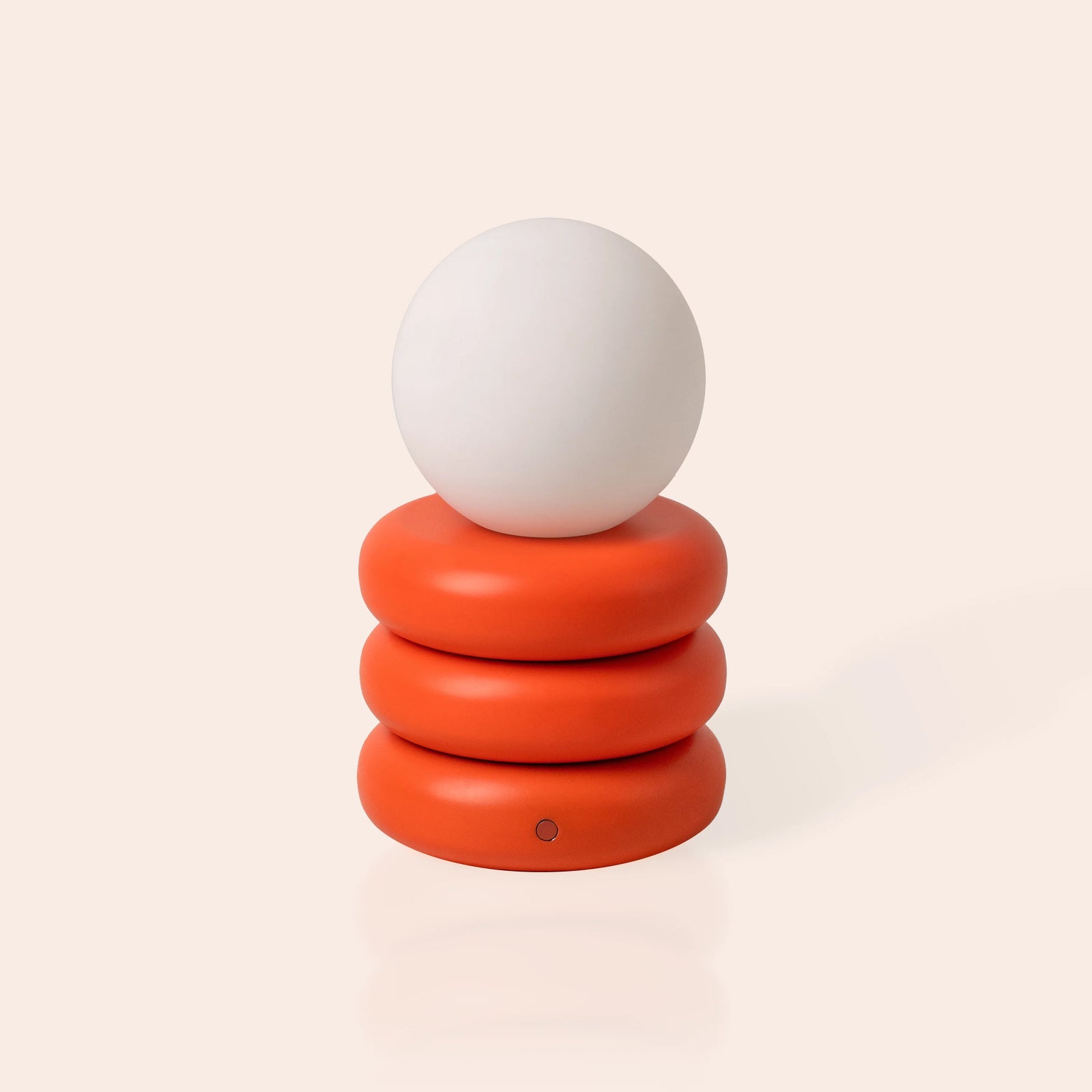 Peel orange cordless table lamp
