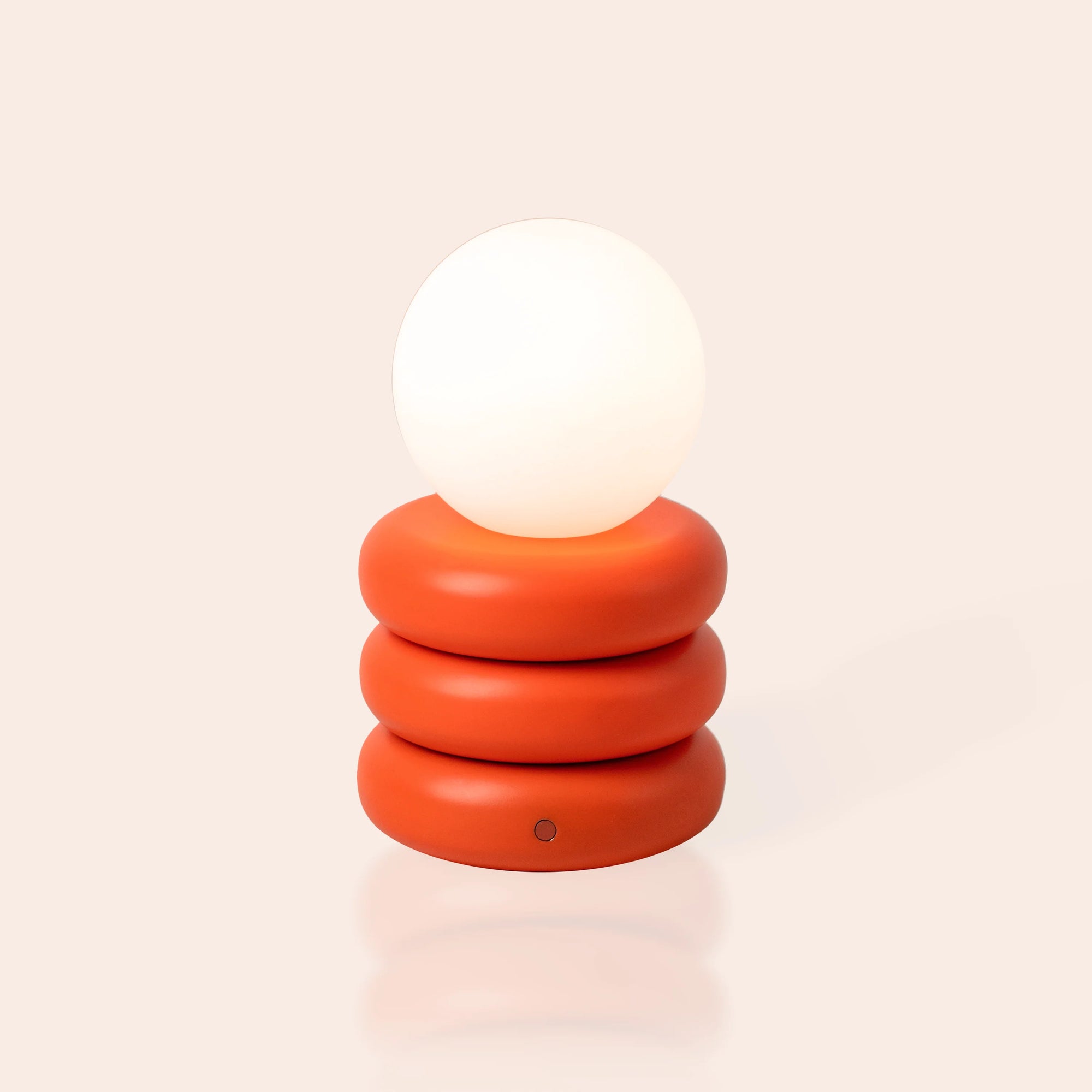 Peel orange cordless table lamp