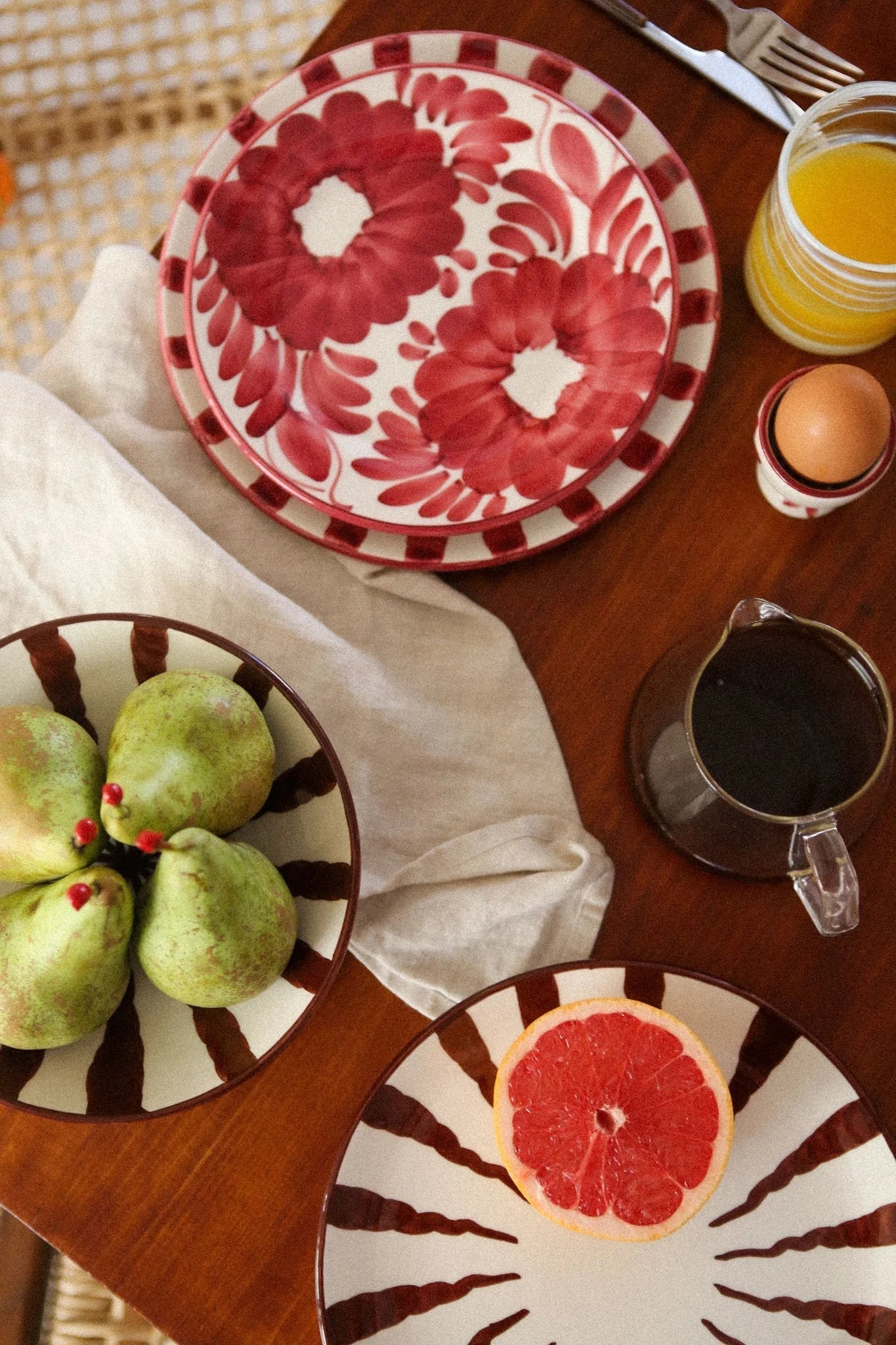 Floral Egg Cup, Grenadine
