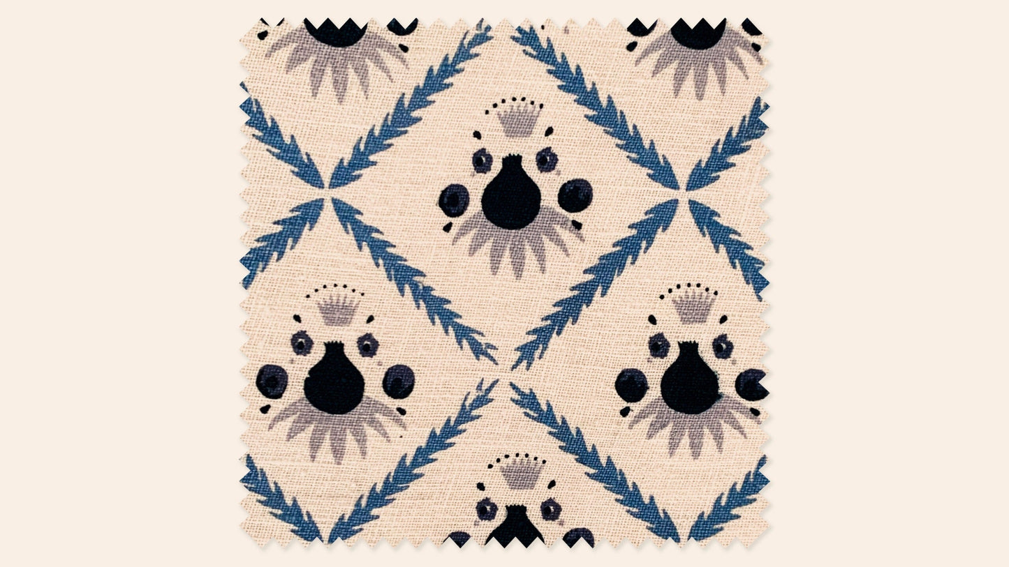 Pome Linen, Oxford Blue, Metre