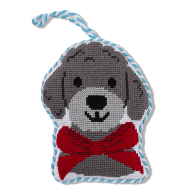Needlepoint Icon Ornament - Poodle - Furbish Studio