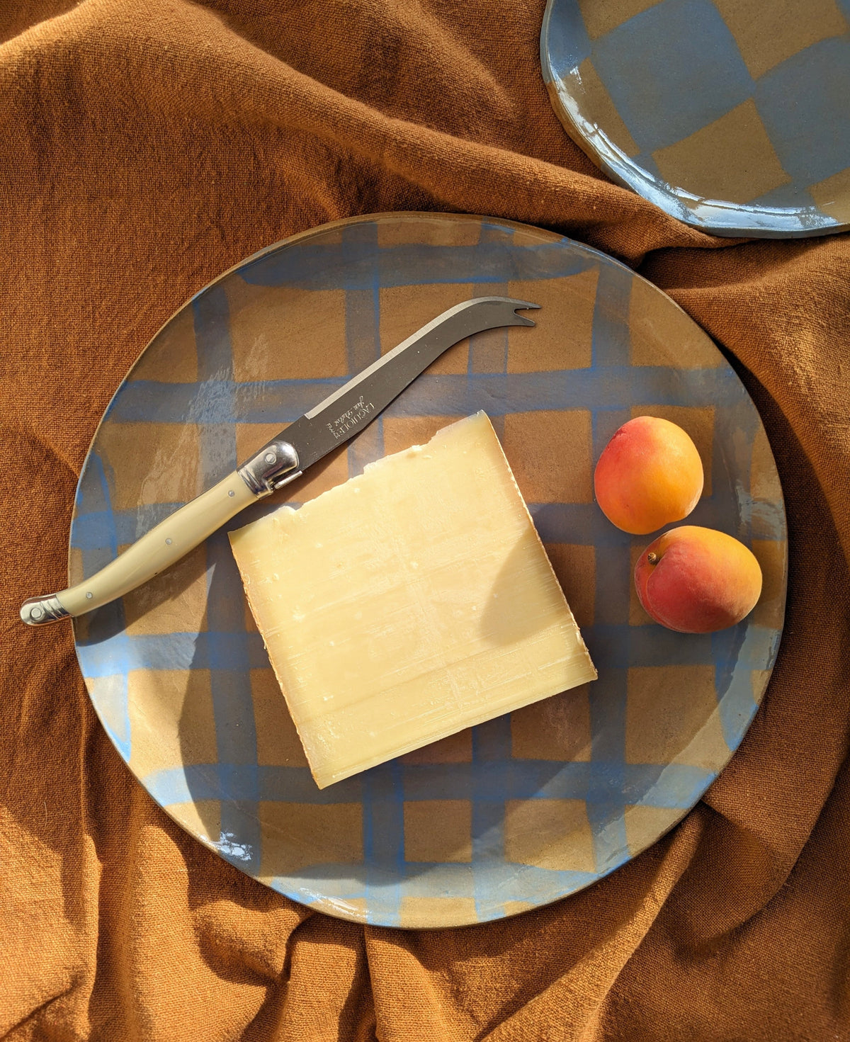 Blue Gingham Serving Platter