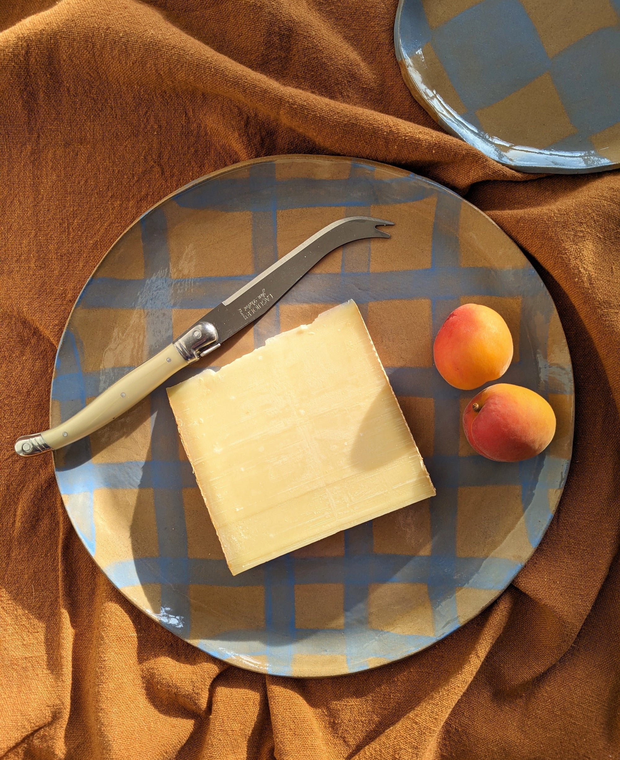 Blue Gingham Serving Platter